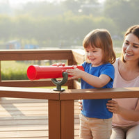 Kids Toy Telescope Long-Lasting Mounted Playground Telescope Plastic Toy Spyglass Wear Resistant Playhouse Attachment Sturdy