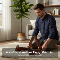 Foldable Guitar Stand Compact Triangular Guitar Stand Non-Slip Feet Portable Instrument Holder for Travel, Studio
