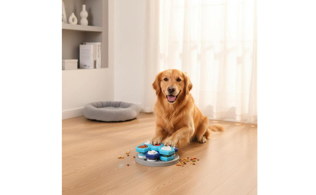 Rotating Treat Puzzle Slow Eating Dog Puzzle Feeder Boredom Breaker Interactive Pet Feeder for Dogs