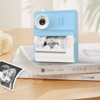 Kids Instant Print Camera Three-in-One Double-Lens Design Print Camera Energy-Efficient Children's Gadget for Travel
