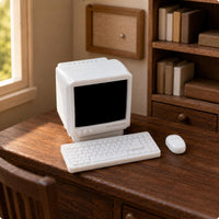 Retro Desktop Computer Model High Intricacy Miniature Electronics Photo Prop