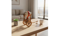 Ancient Chinese Drum Cart Model Great Gift DIY Mechanical Chariot Model for Boys