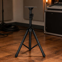 Tripod Speaker Stand Locking Knob Audio Support Flat Top Tray