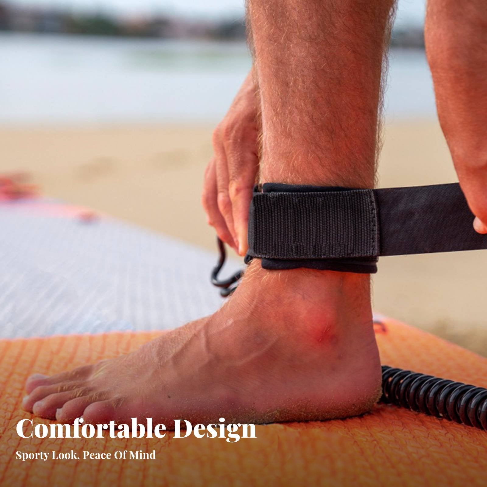 Stand-up Paddleboard Ankle Leash Rotating Connection Paddleboard Ankle Leash Stand-up Paddleboard Safety Cord Long-Lasting