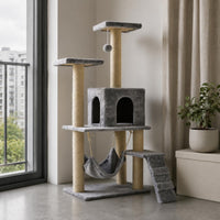 Multi-Level Feline Tree Hanging Feline Sling Pet Furniture Sisal Rope