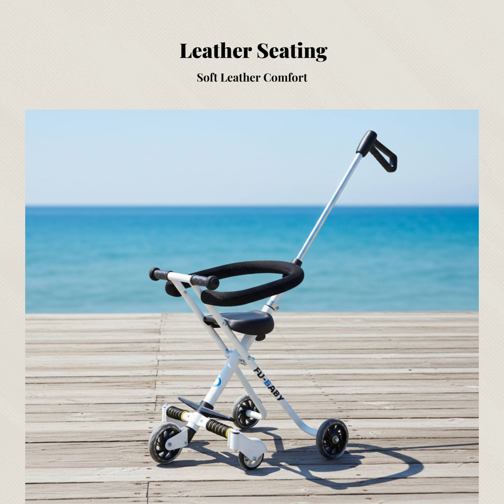 Outdoor Stroller for Older Children, Foldable, Lightweight, PU Leather, High Landscape