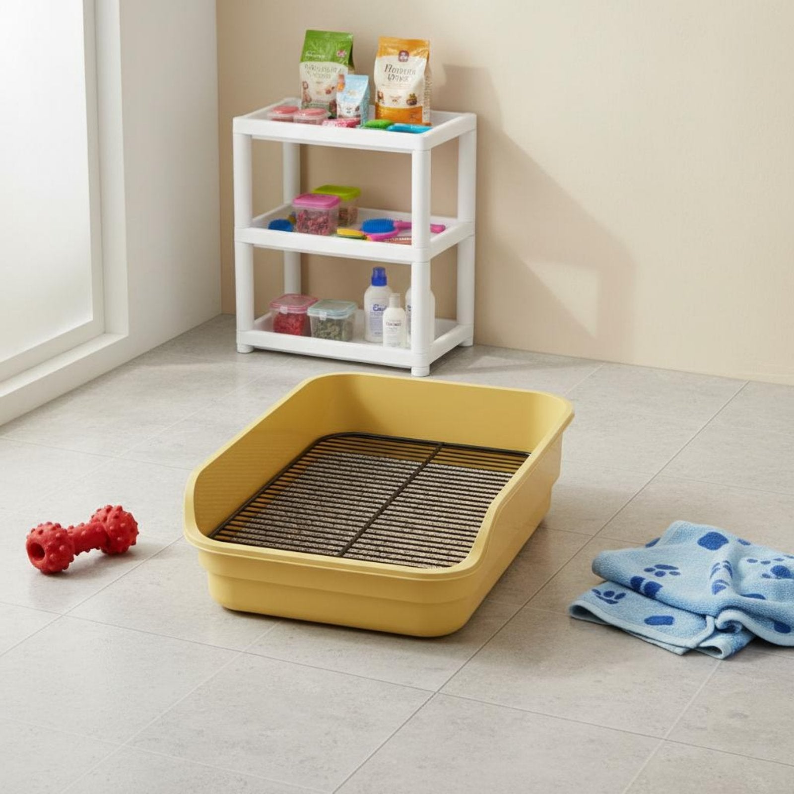 Indoor Dog Potty High Sided Pet Supplies Anti-Splash for Large Dogs
