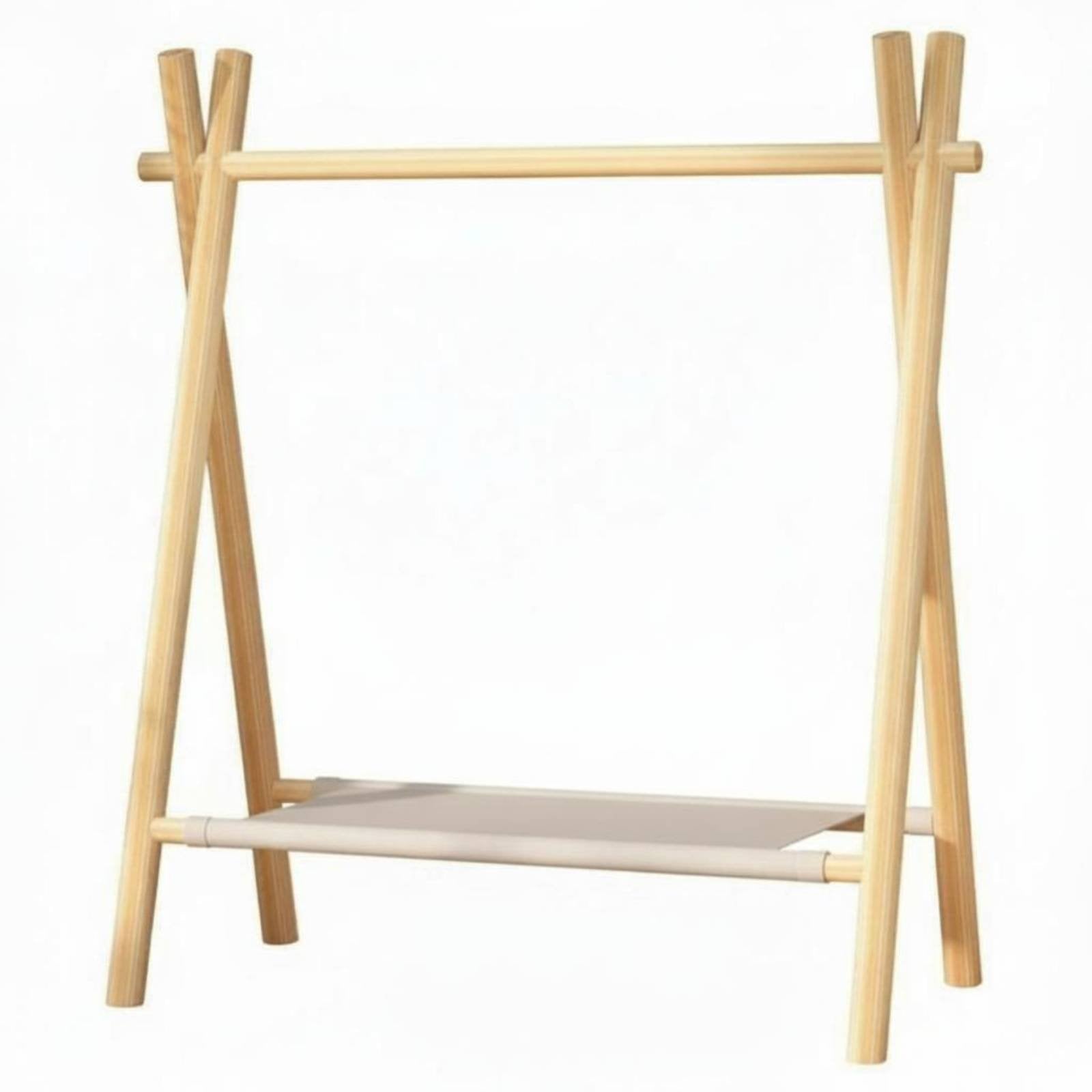 toddler's Wooden Clothes Tree polished Rounded Edges Nursery Furniture for Infants