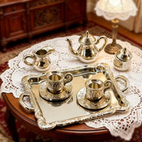 Dollhouse Tea Service Ornate 1/12 Scale Tea Set Model Prop