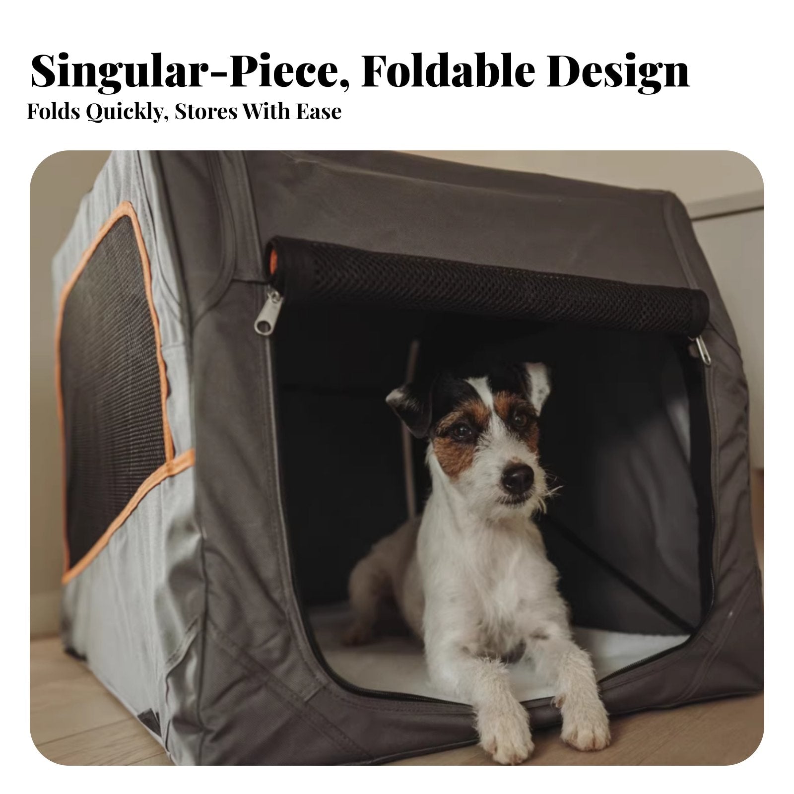 Foldable Fabric Pet Crate Portable Dog Kennel Lightweight for Outdoor, Travelers