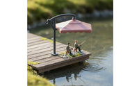 4 Pieces 1:64 Scale Figure Detailed Fishing Miniature Figure Hand Painted