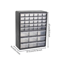 Clear Drawer Organizer Black Frame Storage Drawers for Workshop