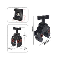 Crab-Style Clamp Mount Articulated Metal Clamp Mount Lightweight