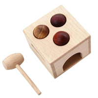 Wooden Ball Hammering Toy Rounded Edges Wooden Hammering Box Hand-Eye Coordination Child Plaything