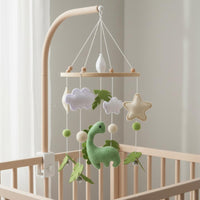 Dinosaur Crib Mobile Soft Fabric Baby Bed Bell Long-Lasting for Bedtime