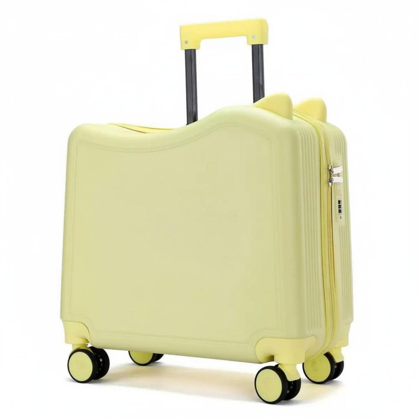 Sit-on Suitcase Rotating Wheels Sit-on Trolley Case Lightweight Kids Rideable Luggage for Young Children, Vacation, Airport