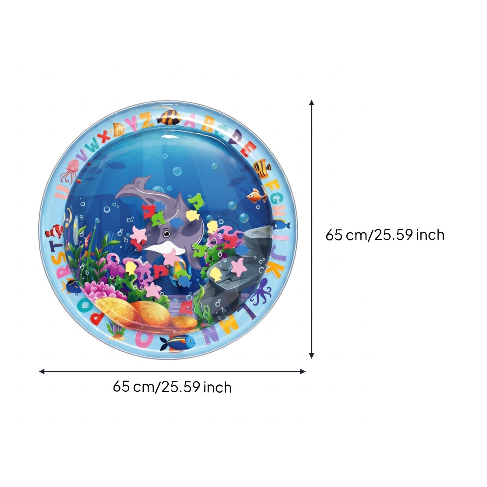 Baby Water Play Mat Easy to Use Infant Gear Ocean-Themed for Summer, Infants