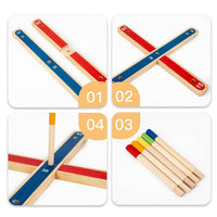 Wooden Hoop Toss Set Educational Kids Hoop Toss Toy Sturdy for Children