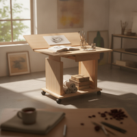 Adjustable Still Life Table Space Saving Tilting Drawing Table Easy Assembly Art Furniture for Sketching