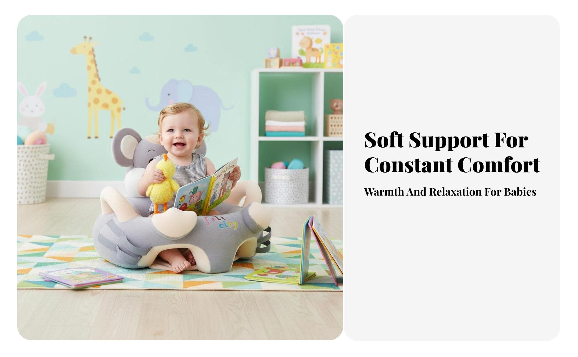 CreatureShaped Sitting Learning Aid Skin-Friendly Baby Floor Seat Non-Slip