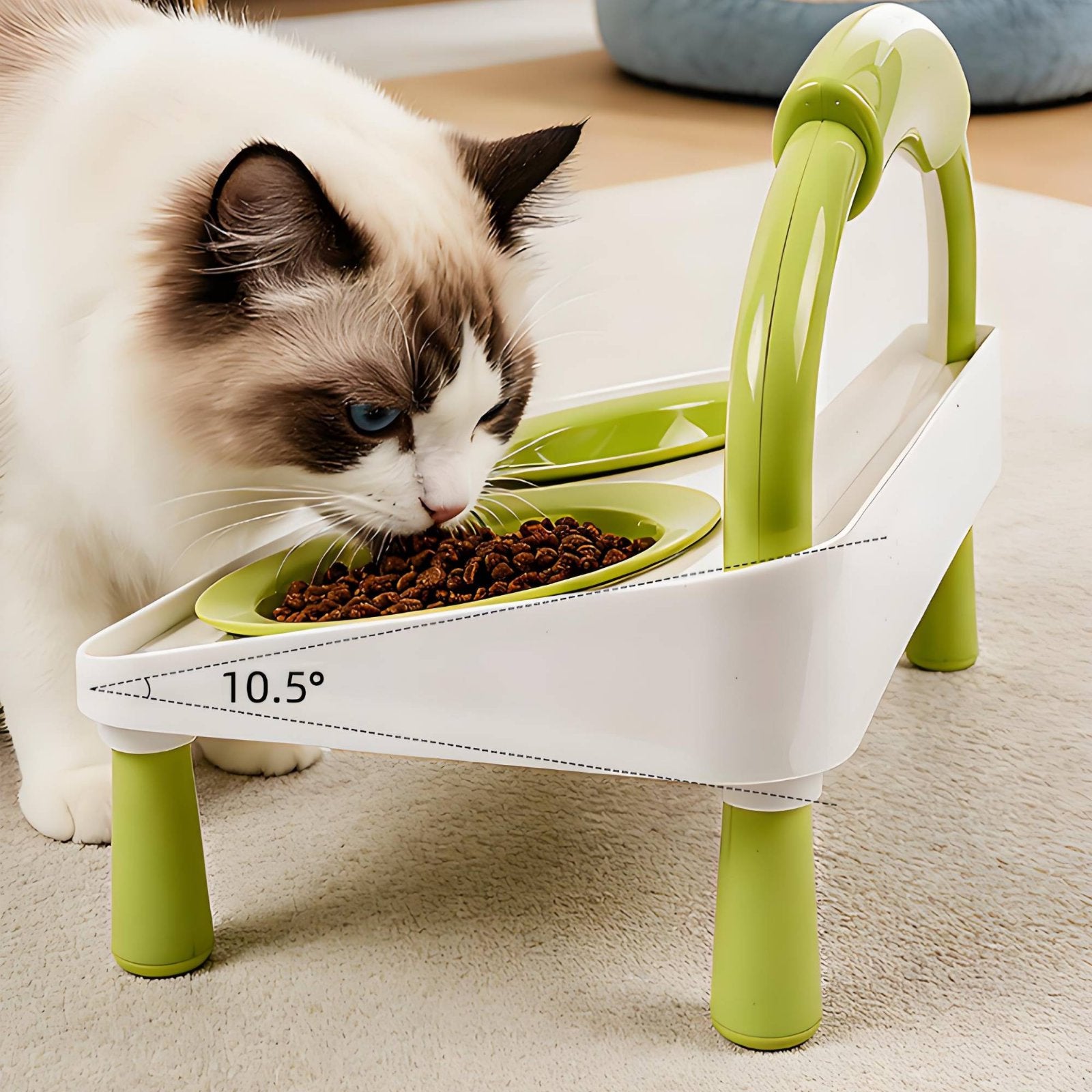 Elevated Cat Food Bowls Neck Protection Raised Pet Feeding Station for Kittens