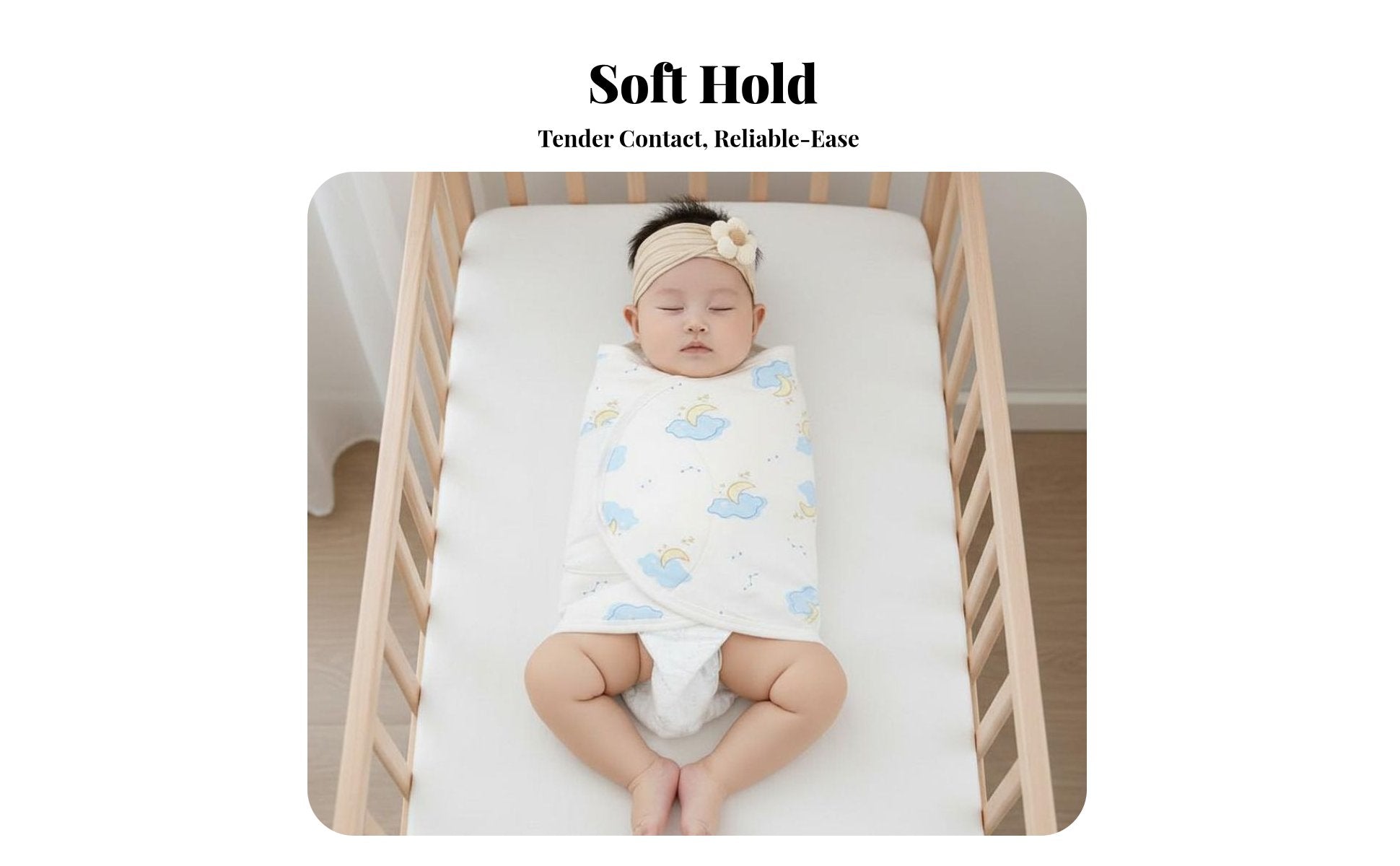Adjustable Swaddle Wrap Soft & Breathable sleep bag Easy to Use for Newborns