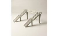 Pedestrian Overpass Assembled Model Overpass with Stairways for Hobbyists
