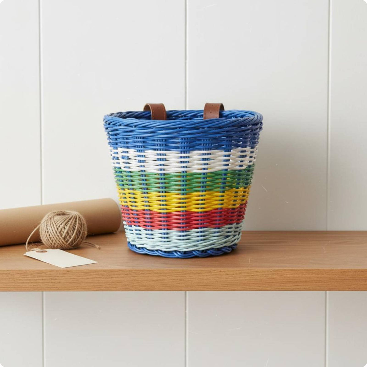 Kids Bike Basket Set Storage Wicker Bike Basket Easy to Install