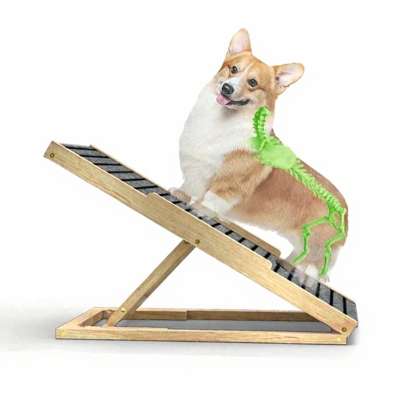 Foldable wooden pet stairs, non-slip