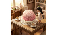Miniature Rose Cake Fluted Rose Cake Pedestal Details Small Decoration