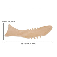 Fishbone Seesaw Board Indoor Outdoor Use Wooden Ball Balance Toy Bent Design