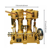 Dual Cylinder Engine Model Mechanical Aesthetic Miniature Steam Engine