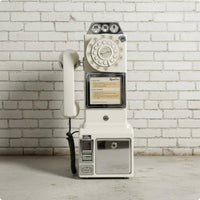 Coin Telephone Chrome Trim Retro Payphone Lockable Door