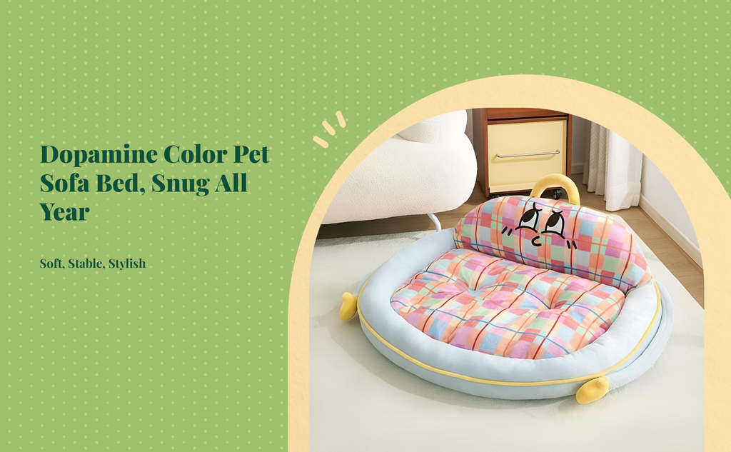 Pet Bed, Cozy Dog & Cat Sofa, All-Season Comfort