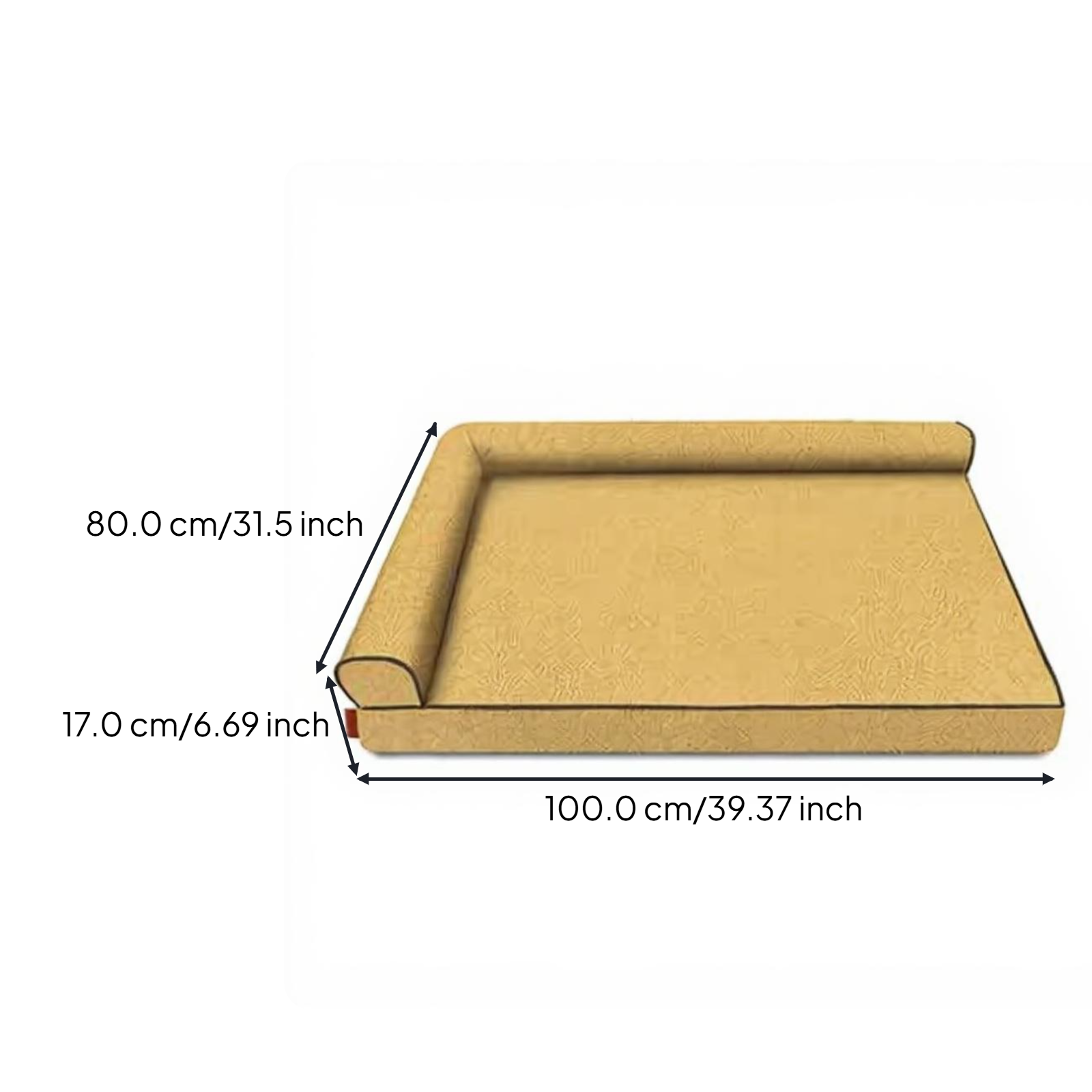 Orthopedic Dog Bed, L-Shaped Pet Sofa, Removable cleanable Cover, Supportive Foam, Large Dogs