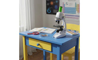 Educational Gift Kids Microscope Set LED Light Beginner Microscope Kit 1200x Magnification for Students, Beginners, Classroom, Home School