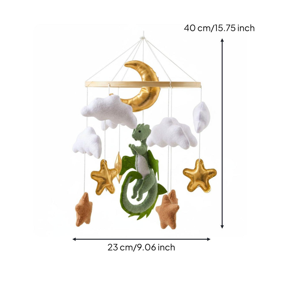 Textile Dinosaur Mobile Sleep Aid Dinosaur Crib Mobile Soothing for Infants