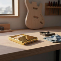 T-Style Design Guitar Bridge Replacement Part 6-String Brass Bridge Gold Finish
