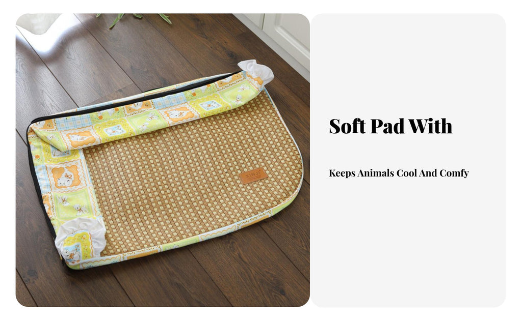 Woven Cooling mat Breathable Quilted pet mat cleanable for Indoors, feline Owners