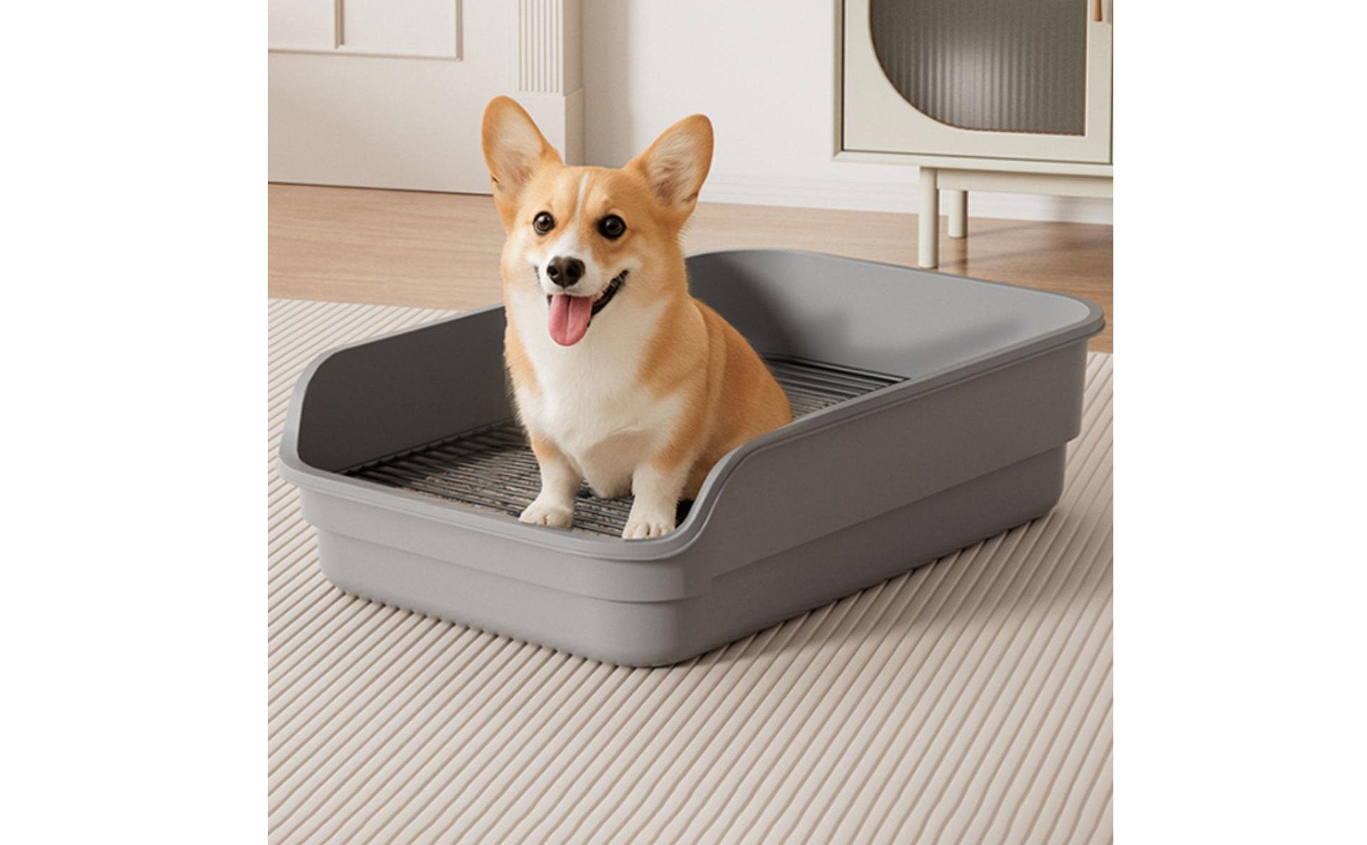 Indoor Dog Potty High Sided Pet Supplies Anti-Splash for Large Dogs