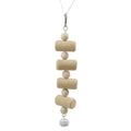 Cork Block Chew Toy Natural Wood Hanging Bird Chew Toy Boredom Relief