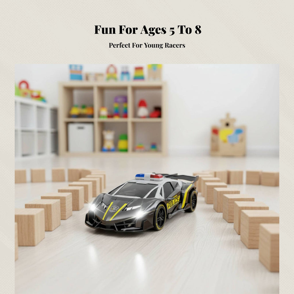 RC Remote Control Police Car, Electric Slide Toy, High-Speed Vehicle for Kids