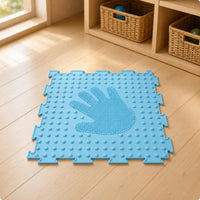 Textured Sensory Mat Textural Rectangular Silicone Mat Raised Texture Activity Pad for Crawling Practice