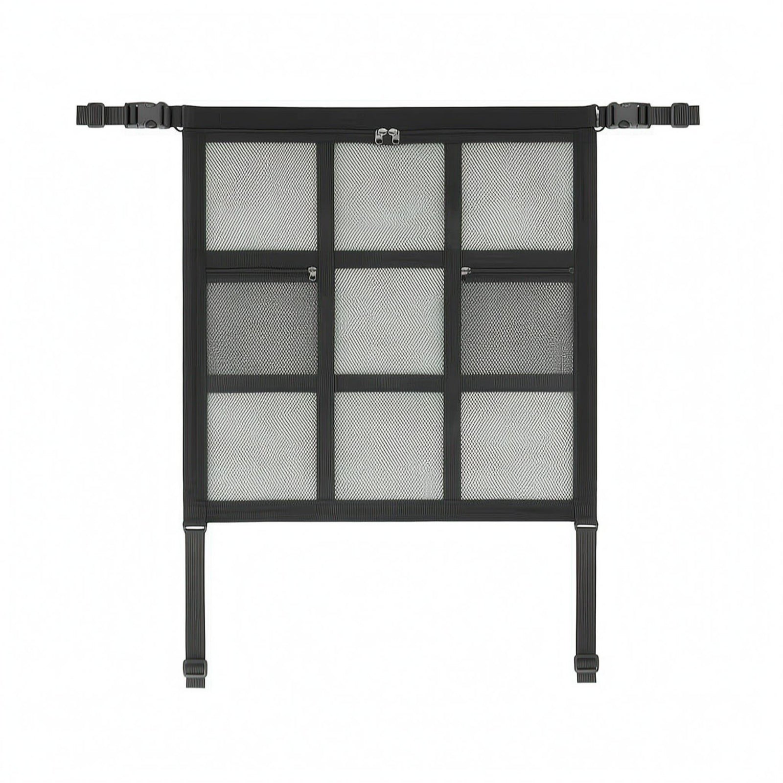 Rear Seat Pet Barrier Rectangular Frame Dog Car Barrier Black