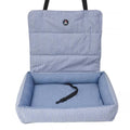 Dog Car Seat Breathable Mesh opening Collapsible Pet Travel Box Elevated View