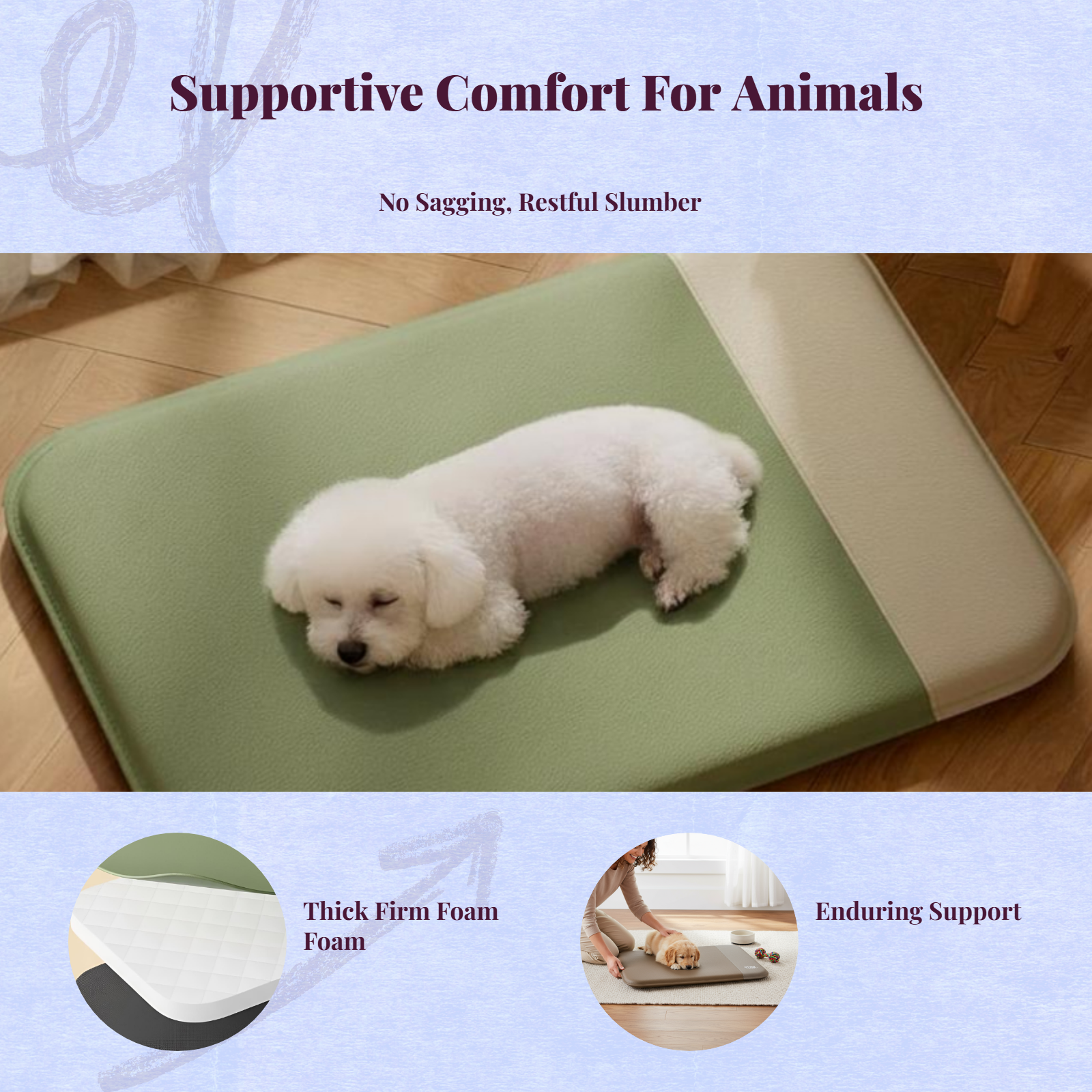 Orthopedic dog bed, waterproof cover.