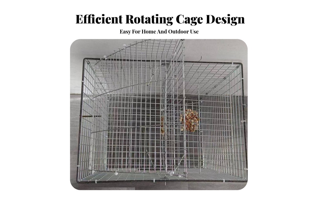 Skylight Design Pigeon Capture Device Enclosure Heavy-Duty Wire Single-Way Entrance Bird Capture Device Sturdy Metal Frame