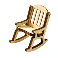 Dollhouse Rocking Chair Lightweight 1:12 Scale Rocking Chair Realistic Look Miniature Furniture for Scene Photography