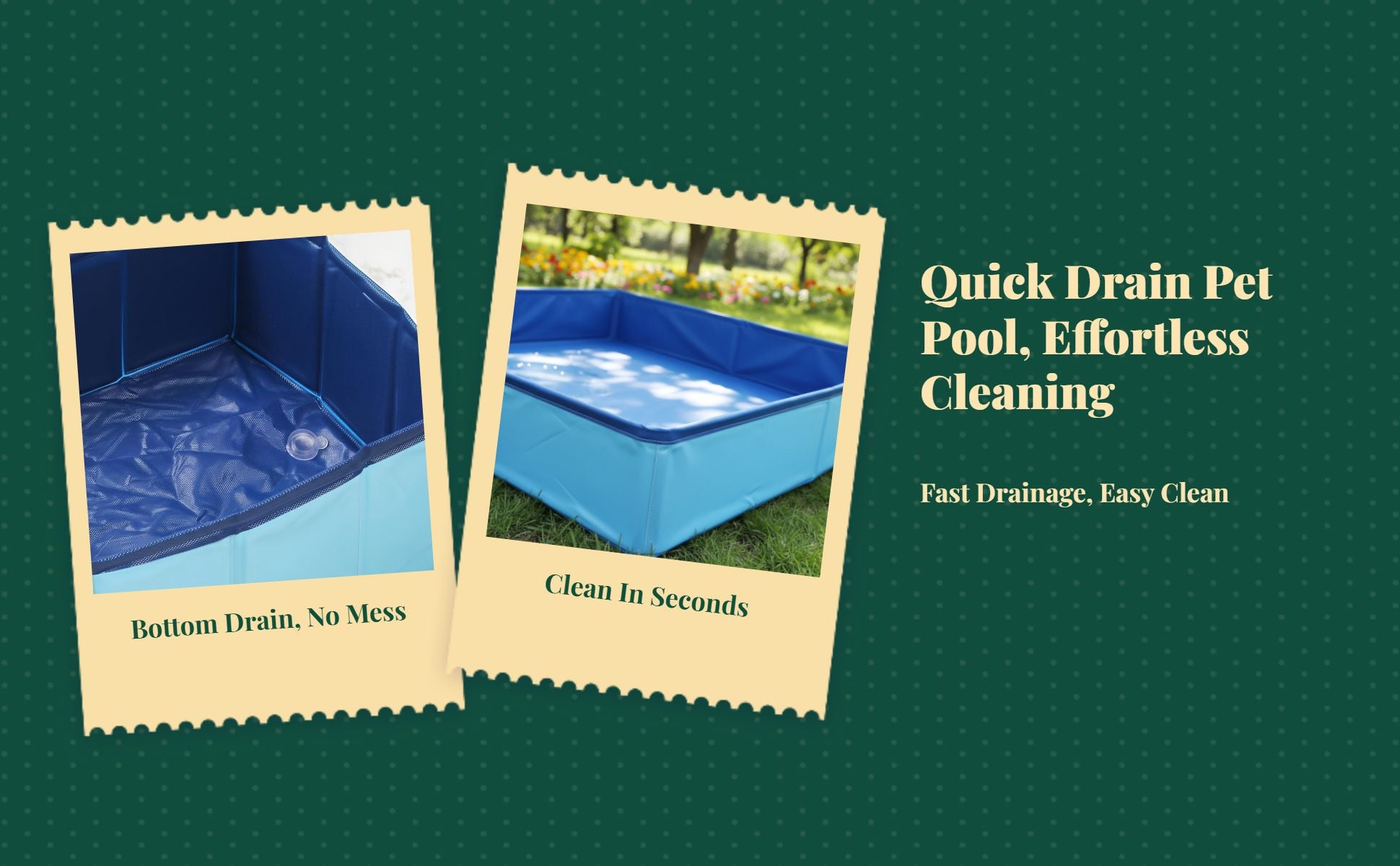 Leakproof foldable dog pool