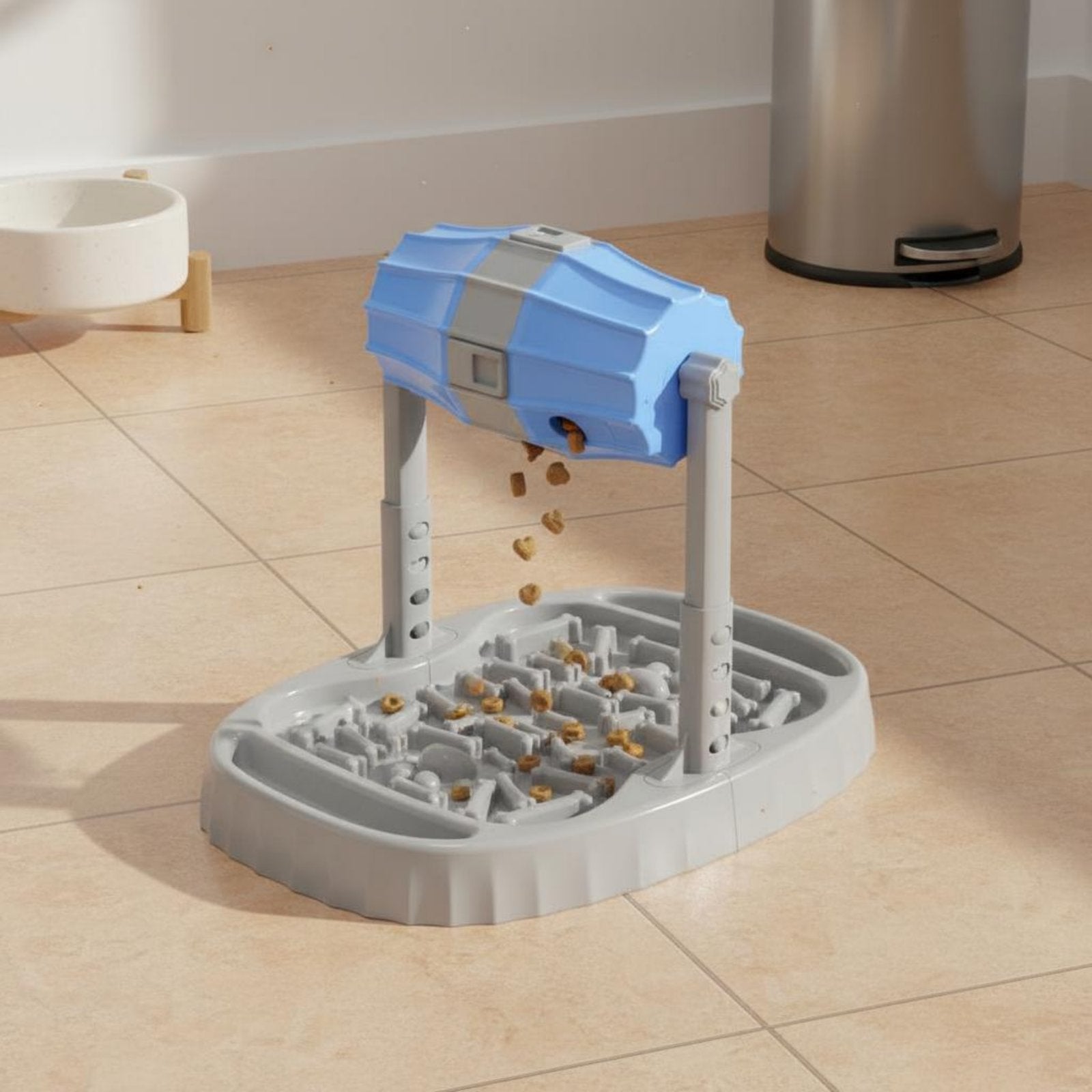 Rolling Slow Feeder Reduces Bloating Anti Gulping Dog Bowl Easy to Clean